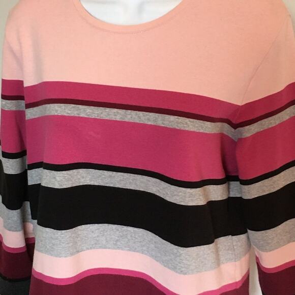 Croft & Barrow Stretch Long Sleeve Stripped Shirt LG - Picture 2 of 4